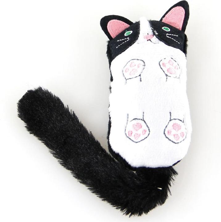 Swisspet Mini chat en peluche avec bruissement (Jouet d'occupation chat, Jouet en peluche chat)