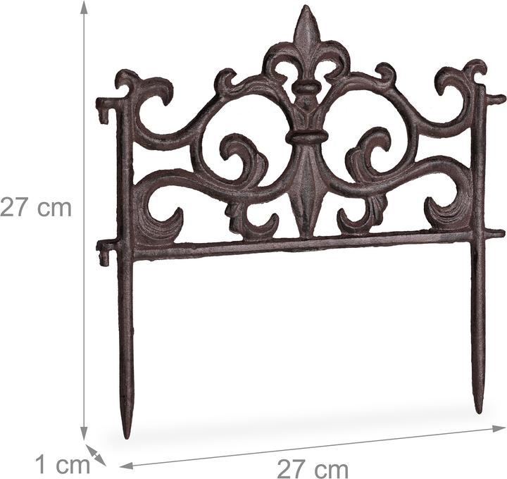 Immagine prodotto Relaxdays Bordura per Aiuole, Vintage (27 cm)