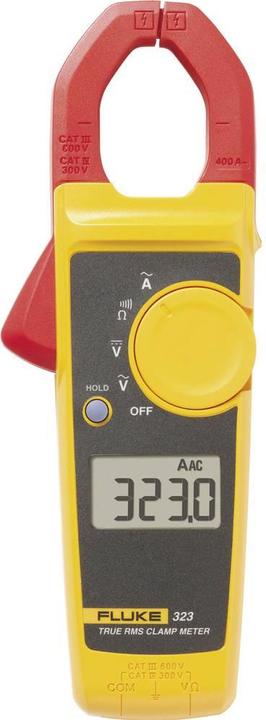Messleitungen, gepolsterte Tragetasche, Strommesszange Fluke 323, Bedienungsanleitung.