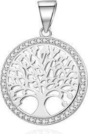 Agato Silver pendant with zircons Tree of Life AGH741