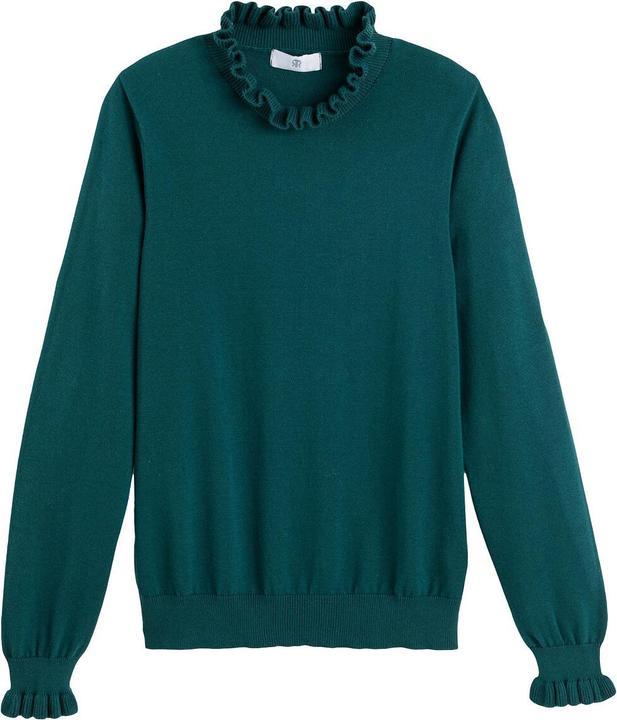 Produktbild La Redoute Collections Pullover mit gerüschtem Stehkragen und langen Ärmeln (XL)