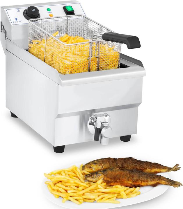 Actual product image Royal VKB Catering Electric fryer - 10 litre met afvoerkraan