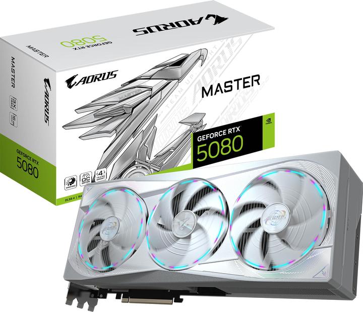 Actual product image Gigabyte AORUS GeForce RTX 5080 MASTER ICE (16 GB)