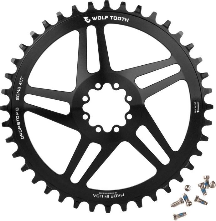 Wolf Tooth SRAM Direct Mount Kettenblatt, 8-Loch, 38 Z., black (44)
