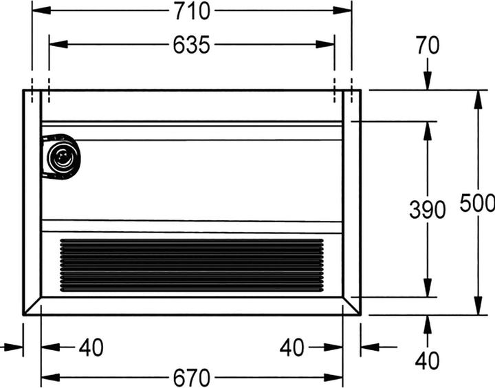 Actual product image Franke Wall-mounted sink Sink, drain right Stainless steel sink (500 mm, 750 mm)