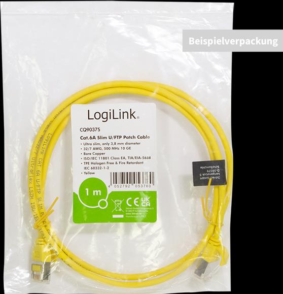 Actual product image LogiLink Network cable (STP, CAT6a, 1 m)