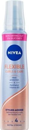 Produktbild NIVEA Flexible Curls & Care Styling Mousse pianka do stylizacji włosów kręconych 150ml (150 ml, Lockenschaum)