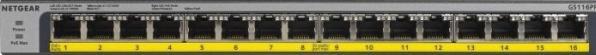 Actual product image Netgear Gs116pp (16 Ports)