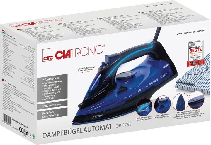 Produktbild Clatronic Dampfbügeleisen DB 3755 Keramiksohle (2800 W)