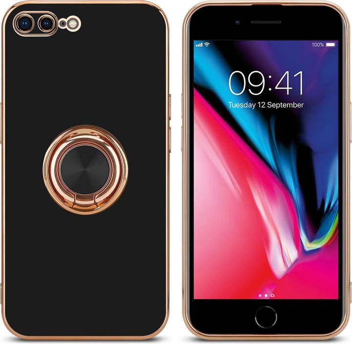 Actual product image Cadorabo Case for Apple iPhone 7 PLUS / 7S PLUS / 8 PLUS in TPU with camera protection and ring LM089 Style (Apple iPhone 7 Plus, Apple iPhone 7s Plus)