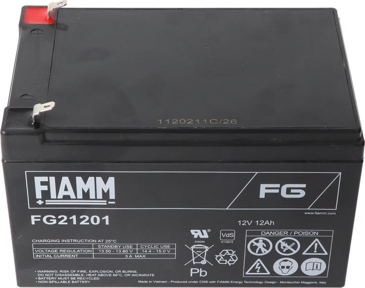 Actual product image Fiamm FG21201 12V 12Ah Bleiakku AGM Blei Gel Akku (12 V, 12 Ah)