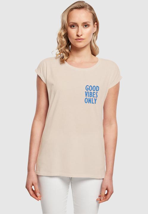 Actual product image Merchcode Ladies Good Vibes Only Extended Shoulder Tee - 118097 (XXL)