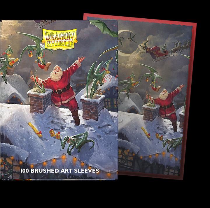 Produktbild Arcane Tinman Dragon Shield Brushed Art Sleeves - Christmas 2023 - Standard Size (100)