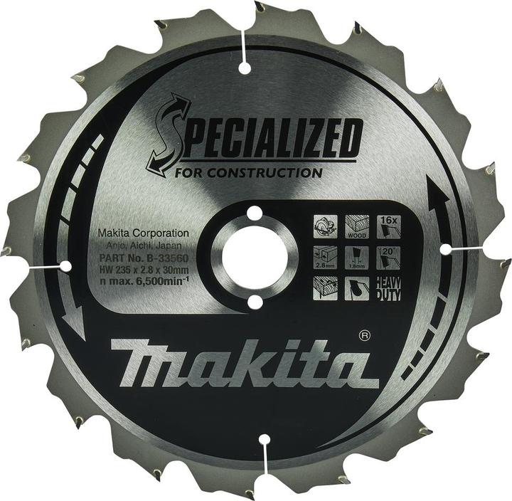 Produktbild Makita SPECIALIZED Sägeblatt 235x30x16Z