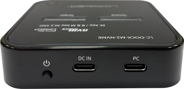 Actual product image LC-Power LC-DOCK-M2-NVME for 2x NVMe-M.2-SSD docking station retail