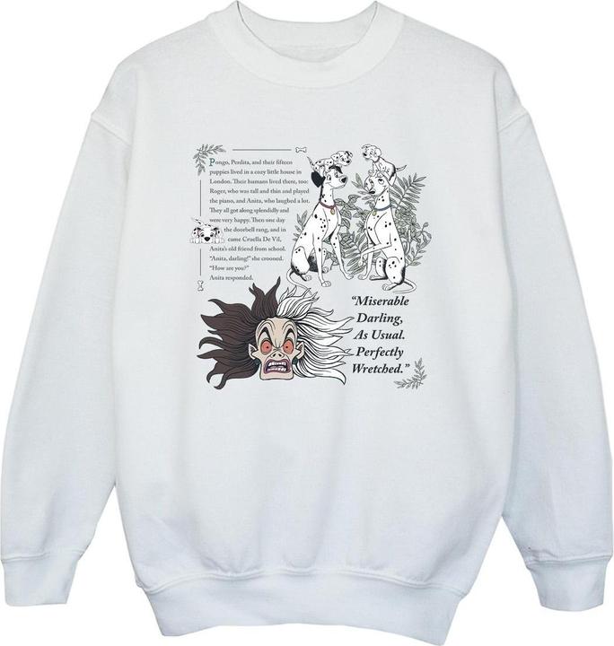 Disney 101 Dalmatians Miserable Darling Sweatshirt Mädchen (128)