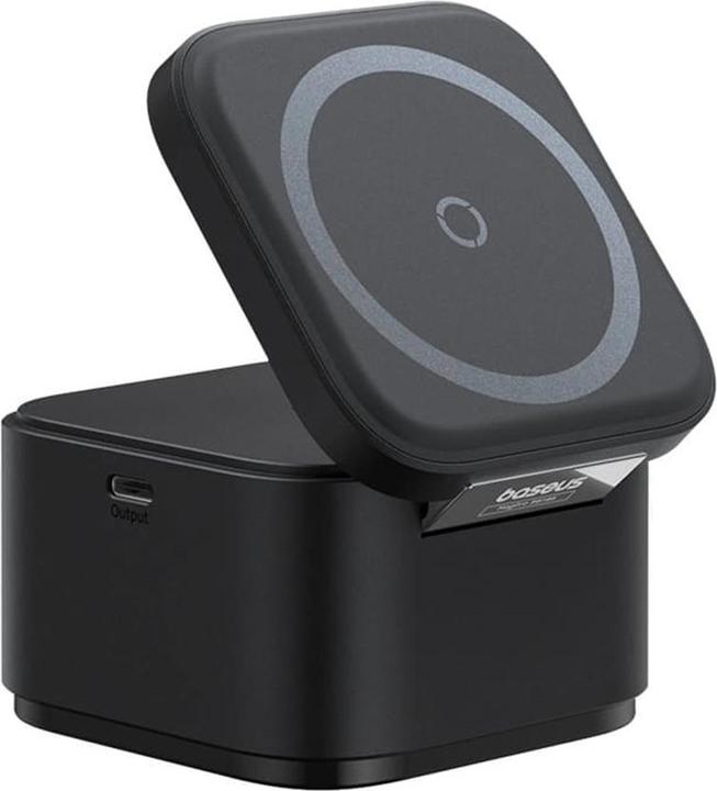 Baseus - Charging Station (P10264100123-00) - Cube Shape, MagSafe, Qi, Type-C, 25W - Black (25 W)