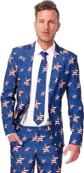 Actual product image Metamorph Stars and stripes party suit (L)