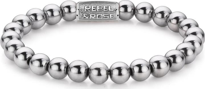 Immagine prodotto Rebel & Rose Bracciale Silver Shine RR-8DV01-S-L Uomo (19 cm, Acciaio inossidabile)