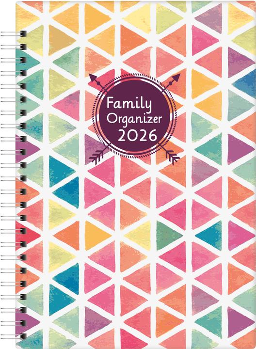Biella Agenda de la famille (14,5 x 20,5 cm, Allemand, Anglais, Italien, Français)