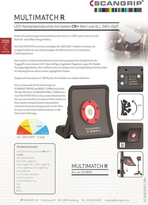 Produktbild Scangrip Multimatch R (1200 lm)