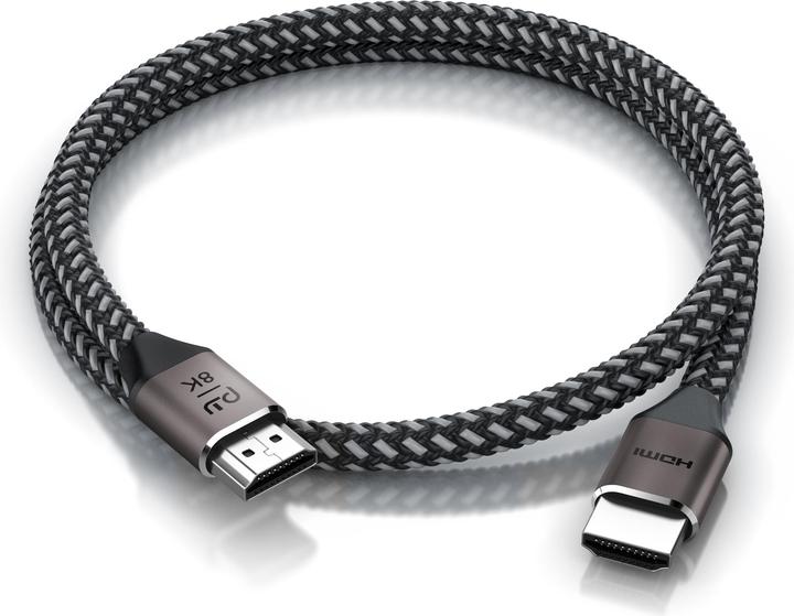 Actual product image Primewire HDMI Cable 2.1, Type A, UHD 8k 7680 x 4320 @ 120 Hz, 4k @ 240 Hz, DSC, Ethernet, HDR eARC VRR ALLM (2 m, HDMI)