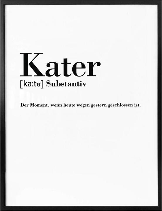 Produktbild Trenddeko Grammatik - Kater (40 x 30 cm)
