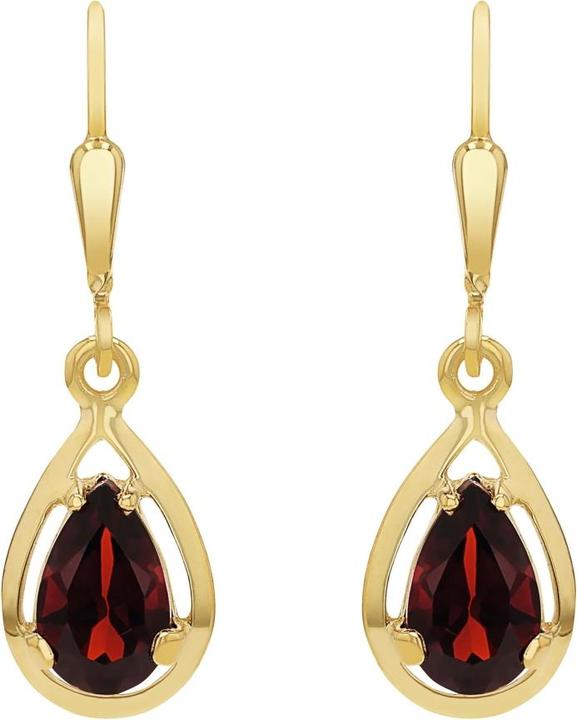 Actual product image zz_ArchivedByPCD_Amor Schmuck_zu_Amor Amor Ohrschmuck für Damen, Gold 375, Granat (9 ct, Gold 375)