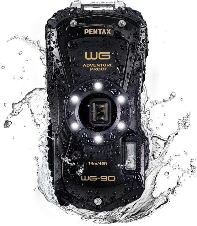 Actual product image Pentax WG-90 Digital camera, black (16 Mpx)