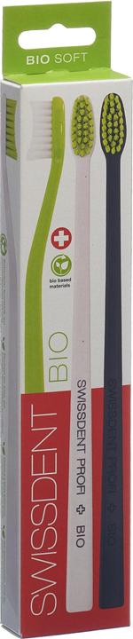 Immagine prodotto Swissdent Spazzolino da denti biologico, spazzolini in plastica all'olio di ricino biologico (3 pezzi) vegan (Morbido, 3 x)