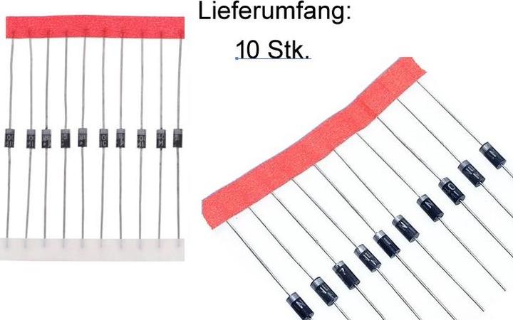 Immagine prodotto MiC 10 pezzi 1N4001 diodo al silicio universale