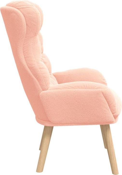 Actual product image VidaXL Recliner pink wool-like fabric