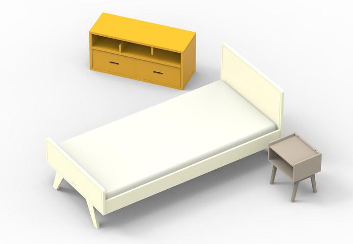 Image du produit Mathy by Bols Madavin Table de nuit (40 x 30 x 45 cm)