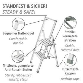 Produktbild Wenko Haushaltsleiter (Trittleiter, 44 cm)
