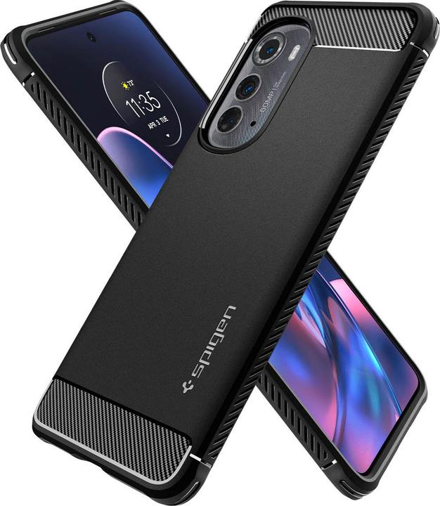 Actual product image Spigen Rugged Armor Motorola Edge 2022 Matte Black (Motorola Edge+ (2022))