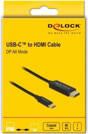 Produktbild Delock HDMI (Typ A) — USB Typ C (1 m, HDMI, USB Typ C)