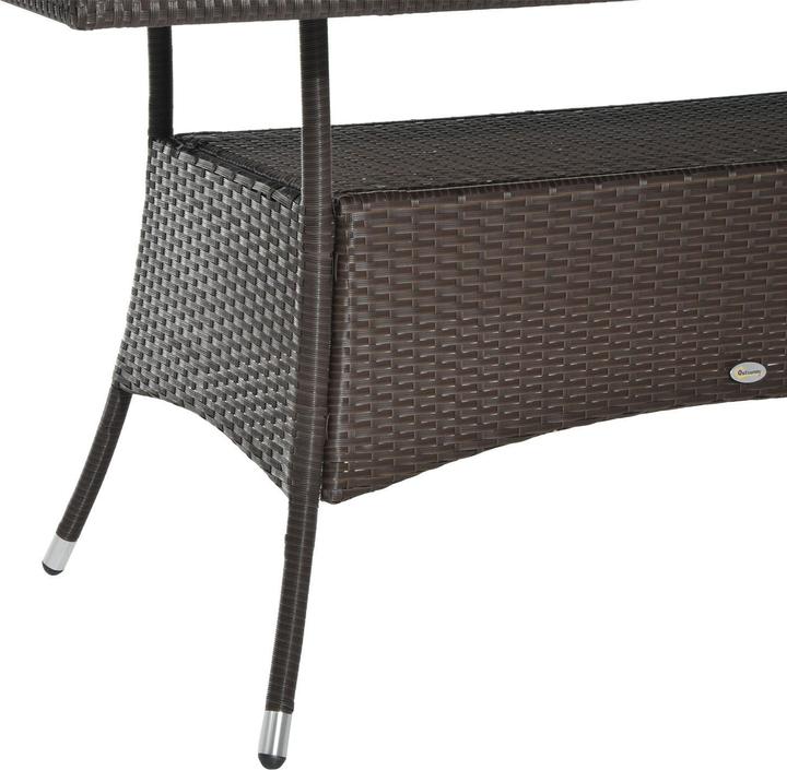 Produktbild Outsunny Gartentisch mit zusätzlichem Stauraum (85 cm)