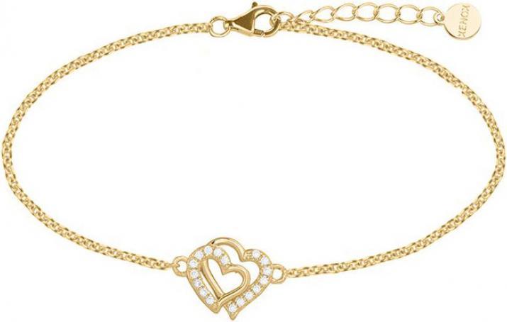 Produktbild Xenox Love Story Armband (18.50 cm, Vergoldet, Mit Stein(en), Silber 925)