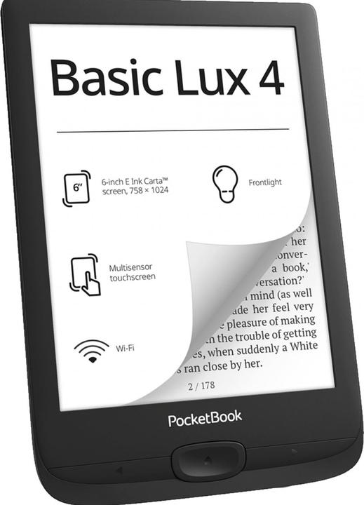 Actual product image PocketBook Basic Lux 4 (6", 8 GB, Black)