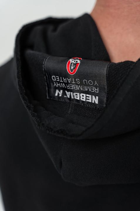 Actual product image Nebbia Sleeveless Hoodie Sweatshirt Iron Beast 710 - black (L)