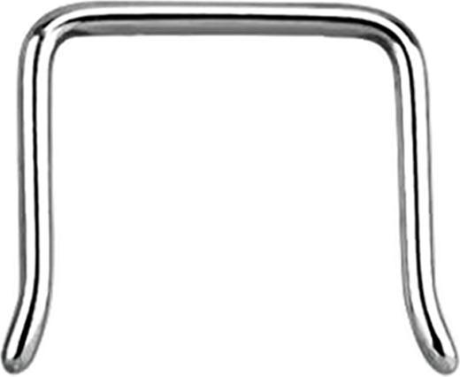 Star Piercing Septum Ring U abgewinkelt silber (ohne Messing, Chirurgenstahl 316L)