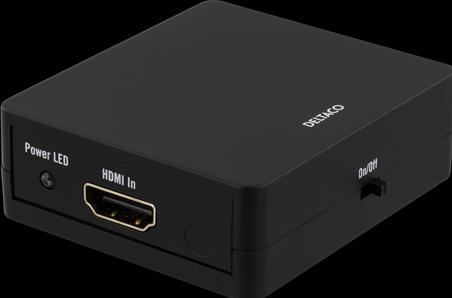 Actual product image Deltaco HDMI splitter, 1x HDMI in, 2x HDMI out, 6.75 Gbit/s, black