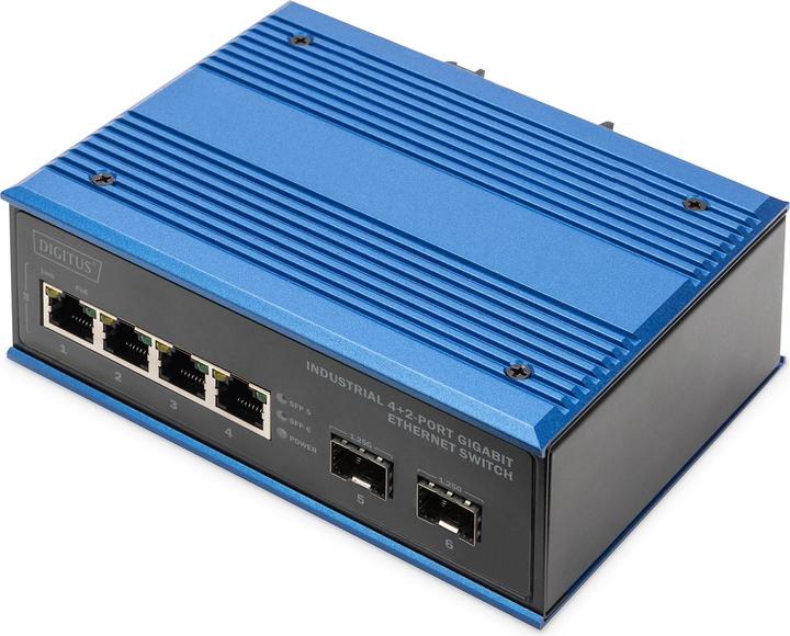 Immagine prodotto Digitus Switch Gigabit Ethernet a 4+2 porte industriale (6 Porti)