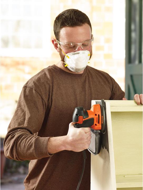 Image du produit Black & Decker Sableuse compacte pour souris (Plateau de ponçage triangulaire, 120 W)