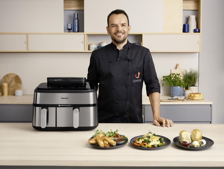 Produktbild Philips Steam Airfryer Dual Basket NA555/00