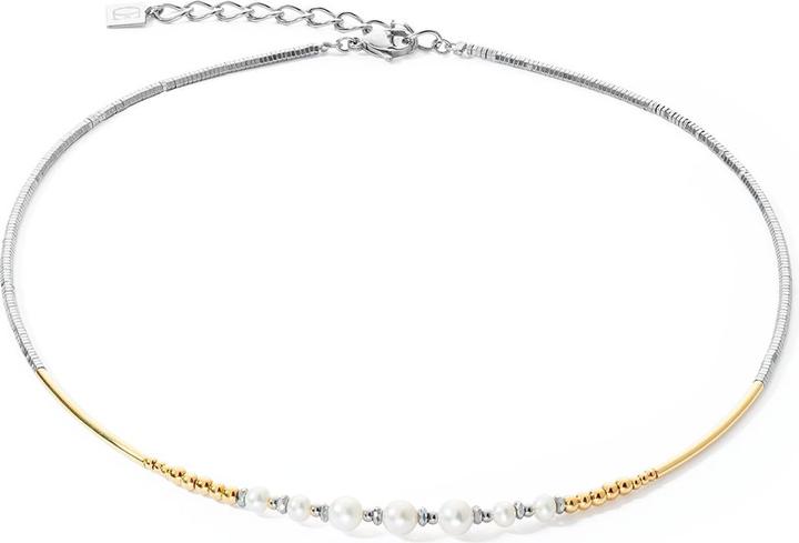 Coeur de Lion Classic Princess Süsswasserperlen Halskette (Edelstahl, 60 cm)