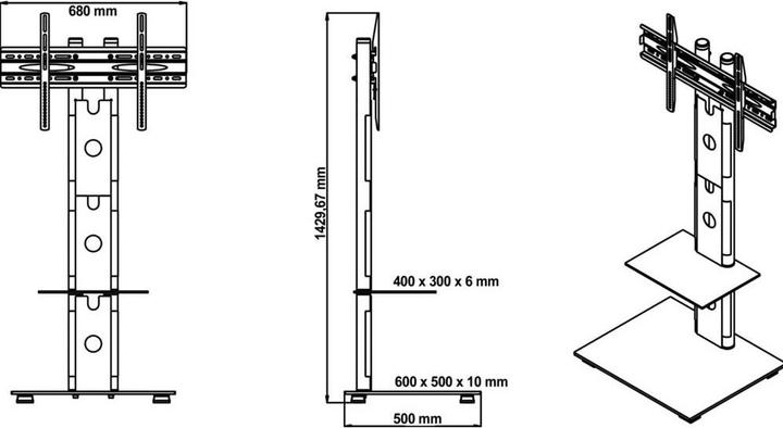 Image du produit myWall Hp 2c (Universel, 65", 40 kg)