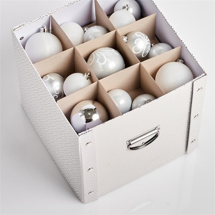 Image du produit HTI-Living Boîte à boules de Noël (30 x 30 x 29 cm)
