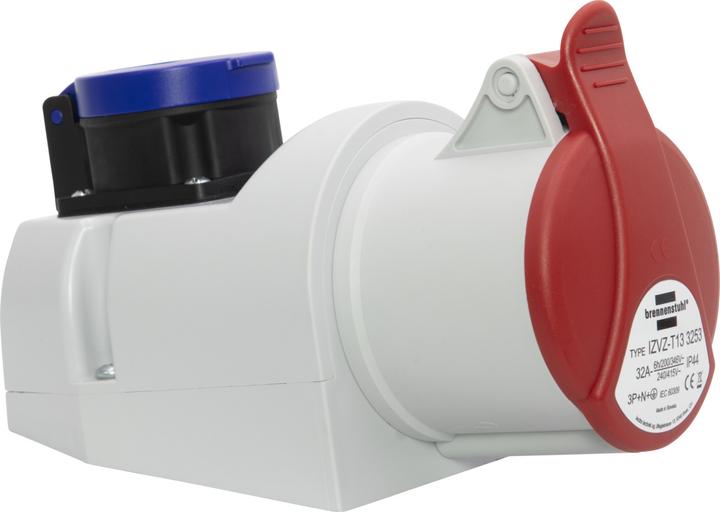 Produktbild Brennenstuhl Kombi-Wandsteckdose mit CEE 400V/32A 5-polig und T13 230V/10A 3-polig IP44