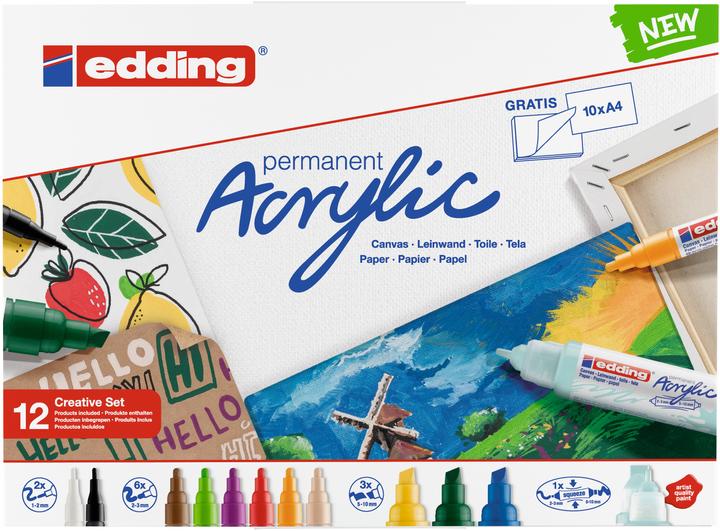 Actual product image Edding Acrylic marker starter set 12 pieces (Multicoloured, 10 mm, 12 x)